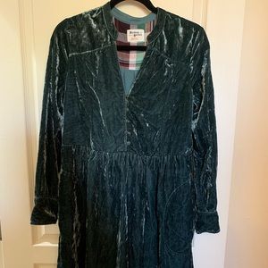 Anthropologie Holding Horses velvet dress